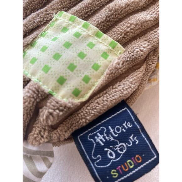 Vtg Histoire d'ours Studio Chenille Bunny Rabbit Plush Classic France Stripe - Picture 5 of 8